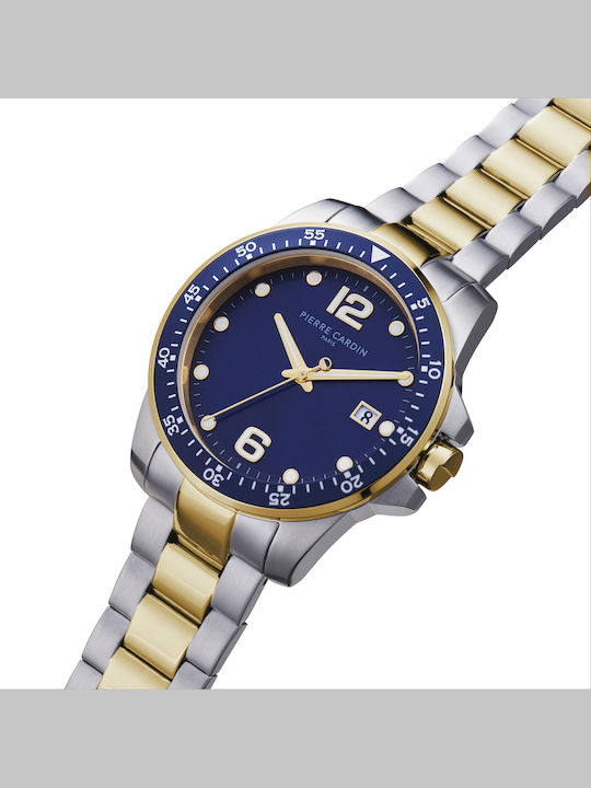 Pierre Cardin Ceas Barbatesc 40mm Cu Baterie Cu Brățară Metalică Argintie