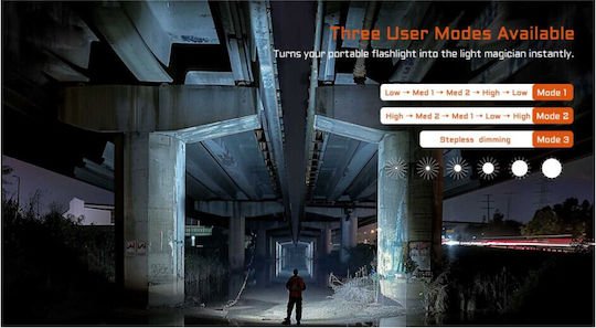 Acebeam Επαναφορτιζόμενος Φακός LED IP68 με Μέγιστη Φωτεινότητα 2800lm