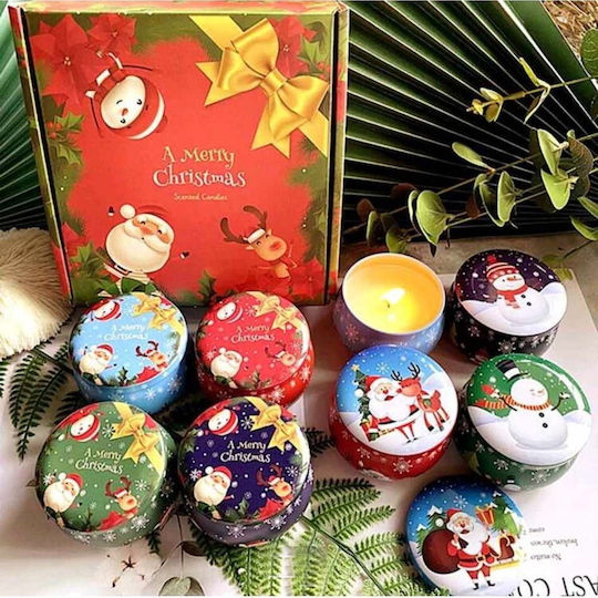 Christmas Metallic Candle 6x4cm (Μiscellaneous Colors)