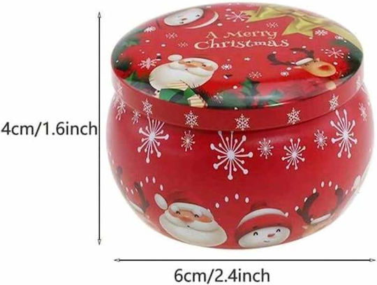 Christmas Metallic Candle 6x4cm (Μiscellaneous Colors)