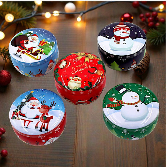 Christmas Metallic Candle 6x4cm (Μiscellaneous Colors)