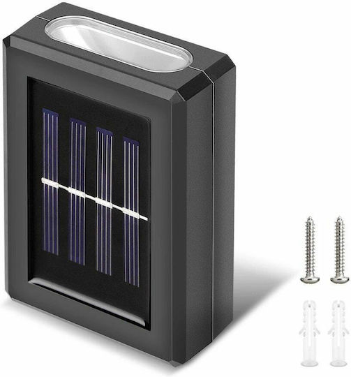 Set of 8 Wall Solar Lights Warm White 3000K with Photocell IP65
