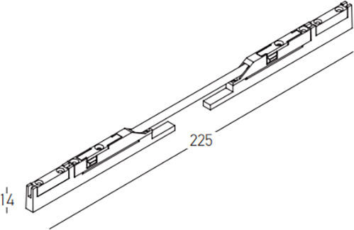 Conector Flexibil Șină Magnetică Flex Connector 22.5x0.4x1.4cm N 2510-w