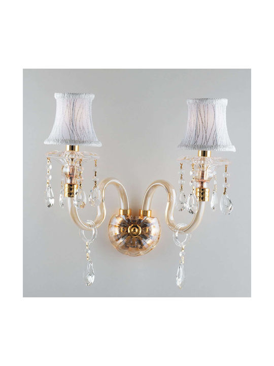 Fan Europe I-Monet/AP2 Vintage Lamp Wall with Socket E14 Honey 40x24cm