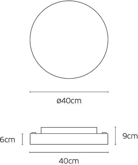 VK Lighting Plafonieră de Tavan 40buc Bej cu LED Integrat