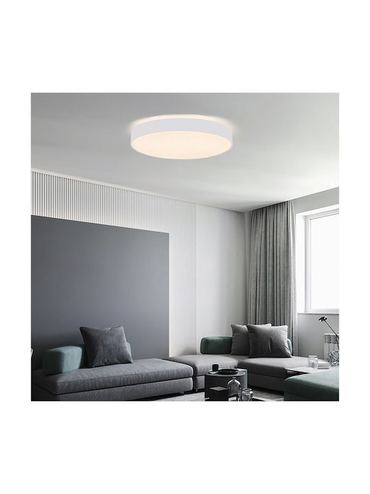 VK Lighting Eleso Πλαφονιέρα Οροφής 40εκ. Μπεζ με Ενσωματωμένο LED