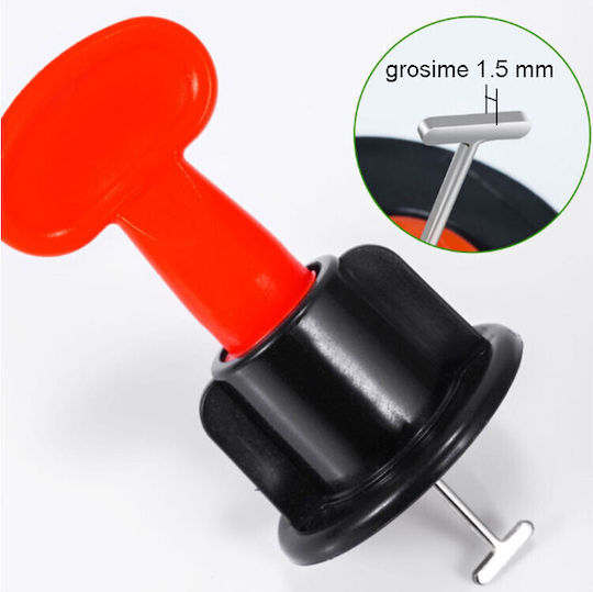 Pro Sistem De Nivelare Pentru Plăci Ceramice 50 Cleme T-lock Incluse Cheie Rost 1.5 Mm