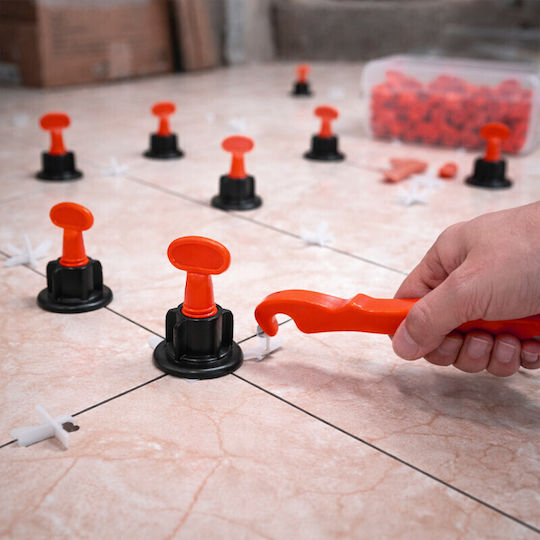 Pro Sistem De Nivelare Pentru Plăci Ceramice 50 Cleme T-lock Incluse Cheie Rost 1.5 Mm