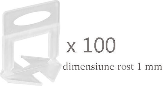 Pro Clips Ceramic Tile Leveling 1 Mm Joint Set 100 Pieces