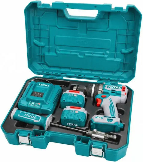 Total TIDLI201668E Percussive Battery Drill Driver Brushless 20V 2x5Ah