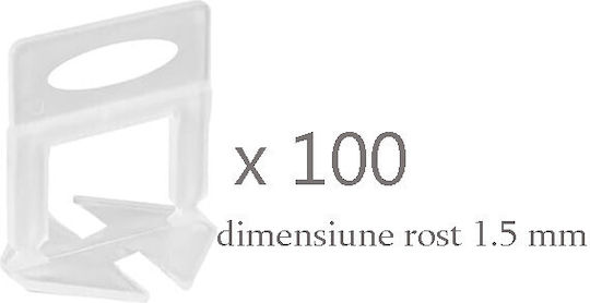 Pro Tile Leveling Kit 100 Clips 1.5 Mm 100 Wedges Included