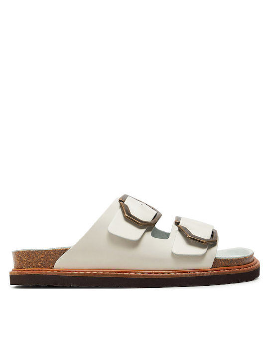 Women's Flat Sandals in White Color