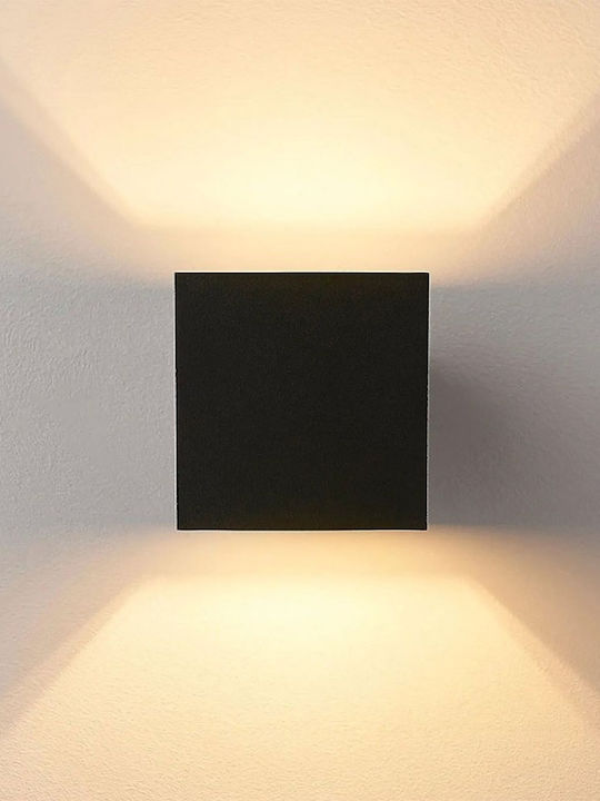 Lumină de exterior montată pe perete LED IP65 6W cu Alb Natural Lumină Dublu Fascicul 10x10εκ.