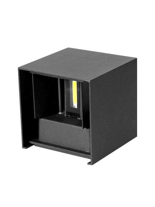 Lumină de exterior montată pe perete LED IP65 12W cu Alb Cald Lumină Dublu Fascicul 10x10εκ.
