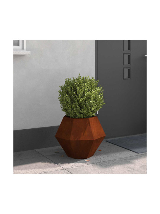 vidaXL Саксия Метал Rusty 50x50x40см.