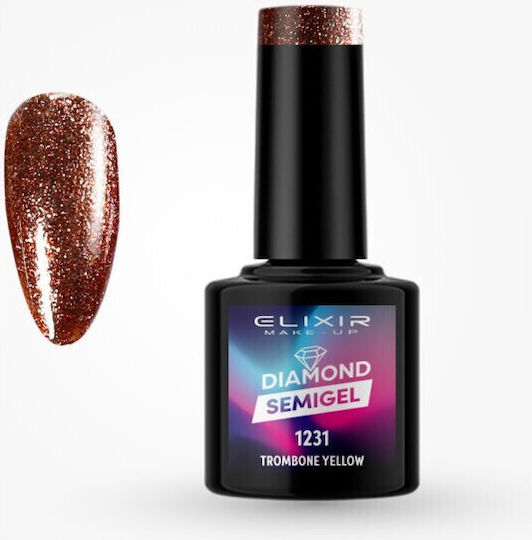 Elixir Diamond Ημιμόνιμο Βερνίκι Νυχιών 1231 με Glitter 8ml