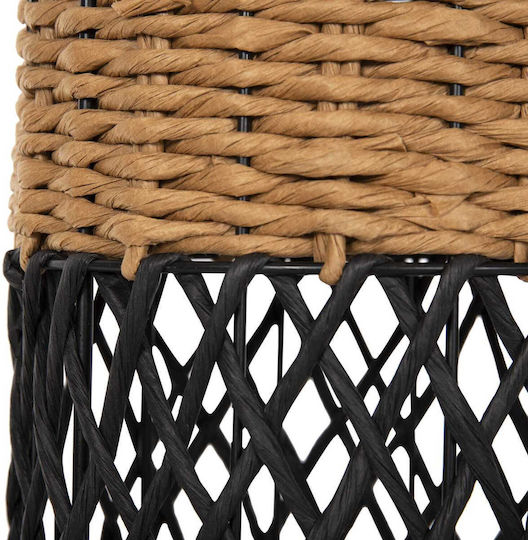 Metall-paper Rope Stehleuchte H120xB20cm. mit Fassung für Lampe E27 Beige