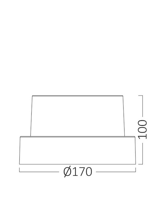 Braytron Επιτοίχια Εξωτερική Πλαφονιέρα LED IP65 15W