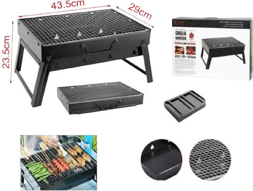 Stainless steel Portable Charcoal Grill 43.5cmx29cm