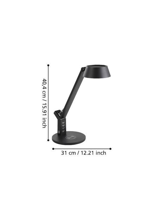 Eglo Banderalo LED Office Lamp with Foldable Arm in Black Color
