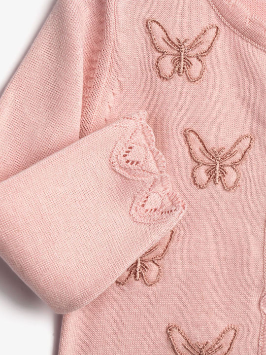 Kids Cardigan Cotton Pink