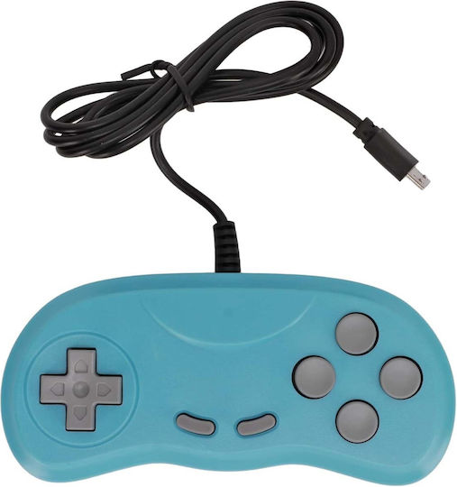 Techkidz 500-Spiele Konsole Emulator Multiplayer Joystick Streetart Modell Blau