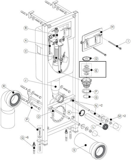 Ideal Standard Ανταλλακτικό Λάστιχο Εκπλυσης Κλιπ Απλο Ενοιχιζόμενο Καζανάκι