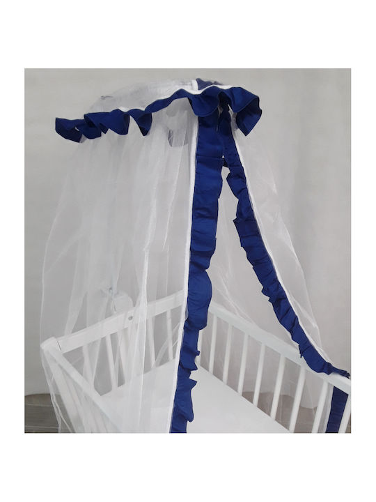 Beboulino Mosquito Net Crib Bassinet Canopy 708-1300-0001 Blue 250x100cm