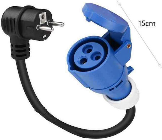 Industrial Power Socket Adapter 16A 250V Universal to Greece