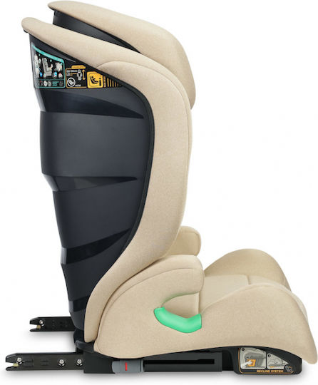 Caretero Nimbus Baby Car Seat High-back Booster i-Size with Isofix Camel