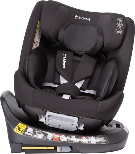 Kidnort Radjur Καθισματάκι Αυτοκινήτου i-Size με Isofix Μαύρο