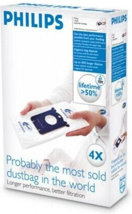 Vacuum Cleaner Bags 4pcs Compatible with Vacuum Cleaner Philips
