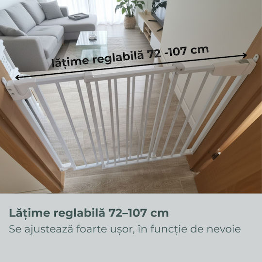 Kidizi Ușă de siguranță din Lemn în Culoare Alb 1buc