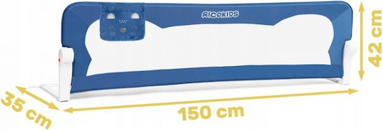 Ricokids Bară de protecție pentru pat din Plastic în Culoare Albastru 150x35cm 1buc