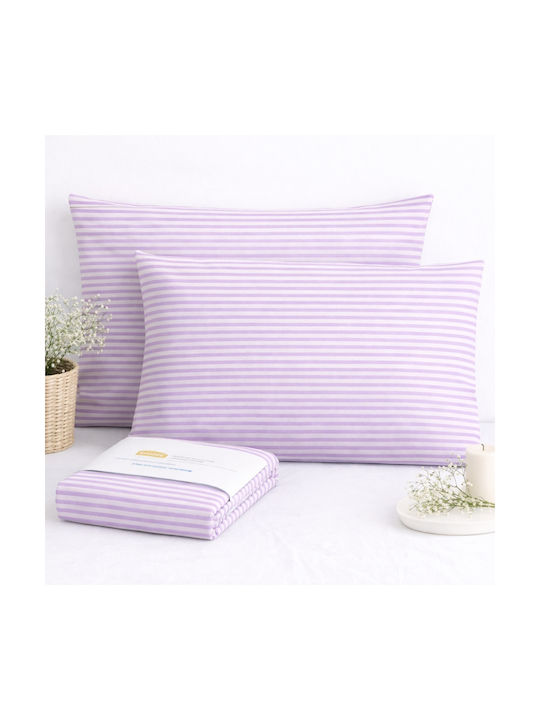 My Home Luxury Pillowcase Set Violet 50x70cm.