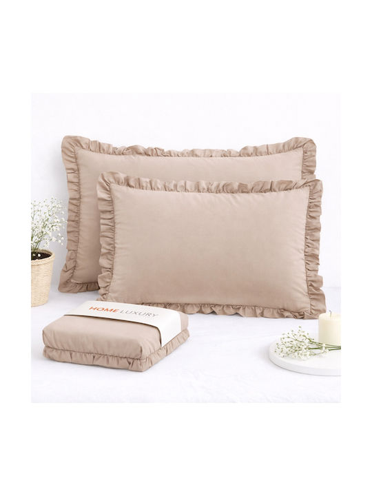 My Home Luxury Pillowcase Set Ecru 50x70cm.