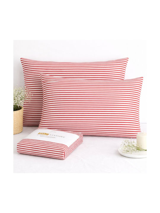 My Home Luxury Pillowcase Set Red 50x70cm.