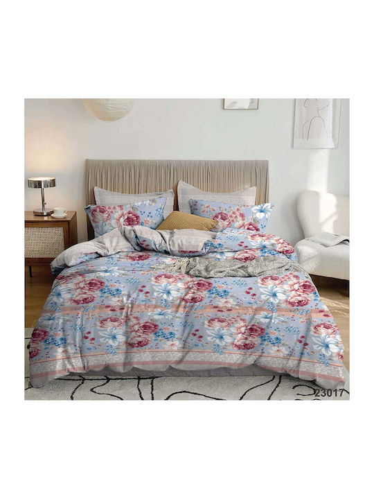 Marwa Σετ Σεντόνια Μονά 160x260εκ. Σιελ (3τμχ)