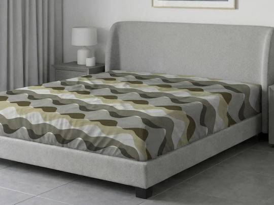 Family Enterprise Σεντόνι King Size με Λάστιχο 180x200+35εκ. Εμπριμέ