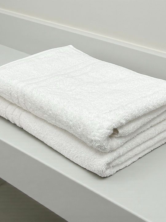 Olia Home Πετσέτα Σώματος 70x140εκ. Λευκή Βάρους 500gr/m²