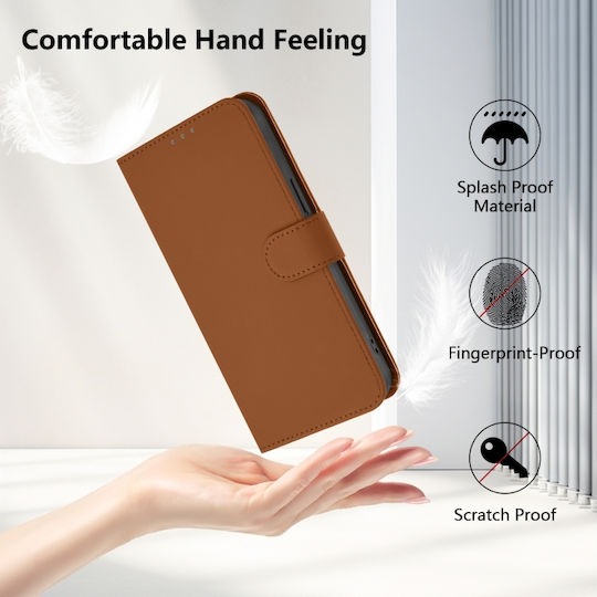 Skin Feel Solid Color Wallet Piele Maro (TCL 50 NXTPAPER 5G / TCL 50 Pro NXTPAPER 5G)