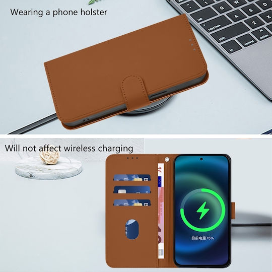 Skin Feel Solid Color Wallet Piele Maro (TCL 50 NXTPAPER 5G / TCL 50 Pro NXTPAPER 5G)