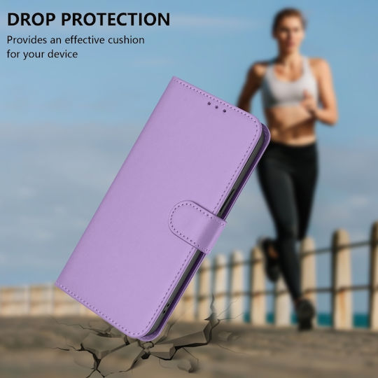 Skin Feel Solid Color Wallet Piele Lila (TCL 50 NXTPAPER 5G / TCL 50 Pro NXTPAPER 5G)