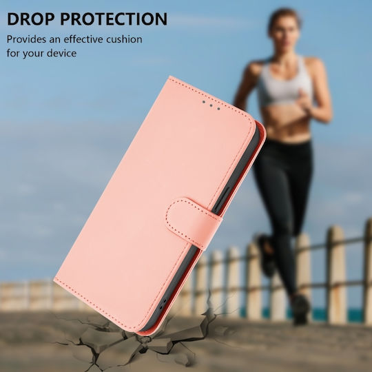 Skin Feel Solid Color Wallet Piele Roz (TCL 50 NXTPAPER 5G / TCL 50 Pro NXTPAPER 5G)
