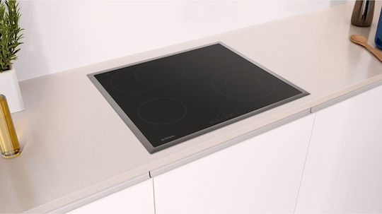 Pitsos Ceramic Cooktop With Frame Autonomous With Lock Mode 58.3x51.3cm