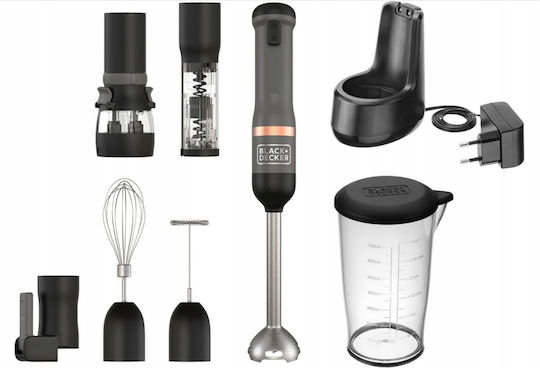 Black & Decker Ραβδομπλέντερ με Ανοξείδωτη Ράβδο Μαύρο