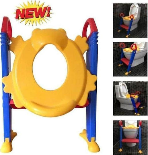 Toddler Toilet Seat With Footrest And Handles Yellow