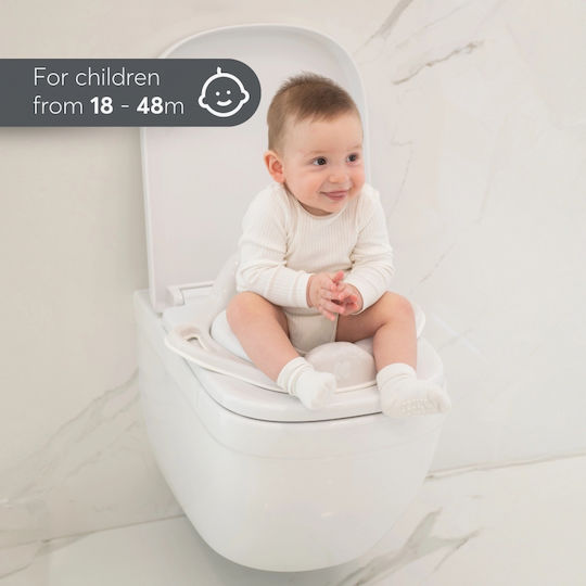 Kikka Boo Toddler Toilet Seat Hippopotamus with Handles and Pink Cushion