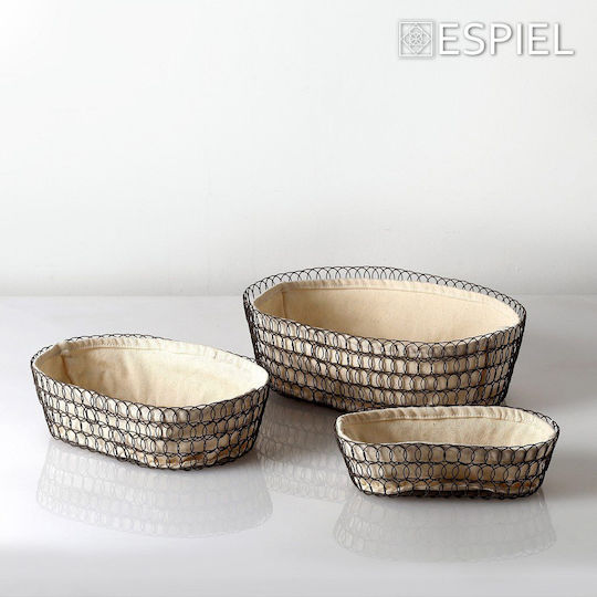 Espiel Brotkasten Metallisch Beige 22x13x6cm