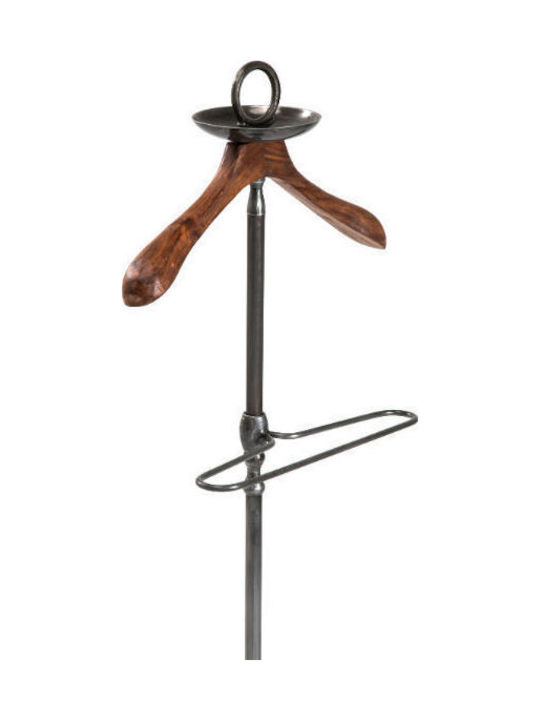 Kare Design Freistehender Kleiderständer Metallisch Schwarz 53.5x29x122cm